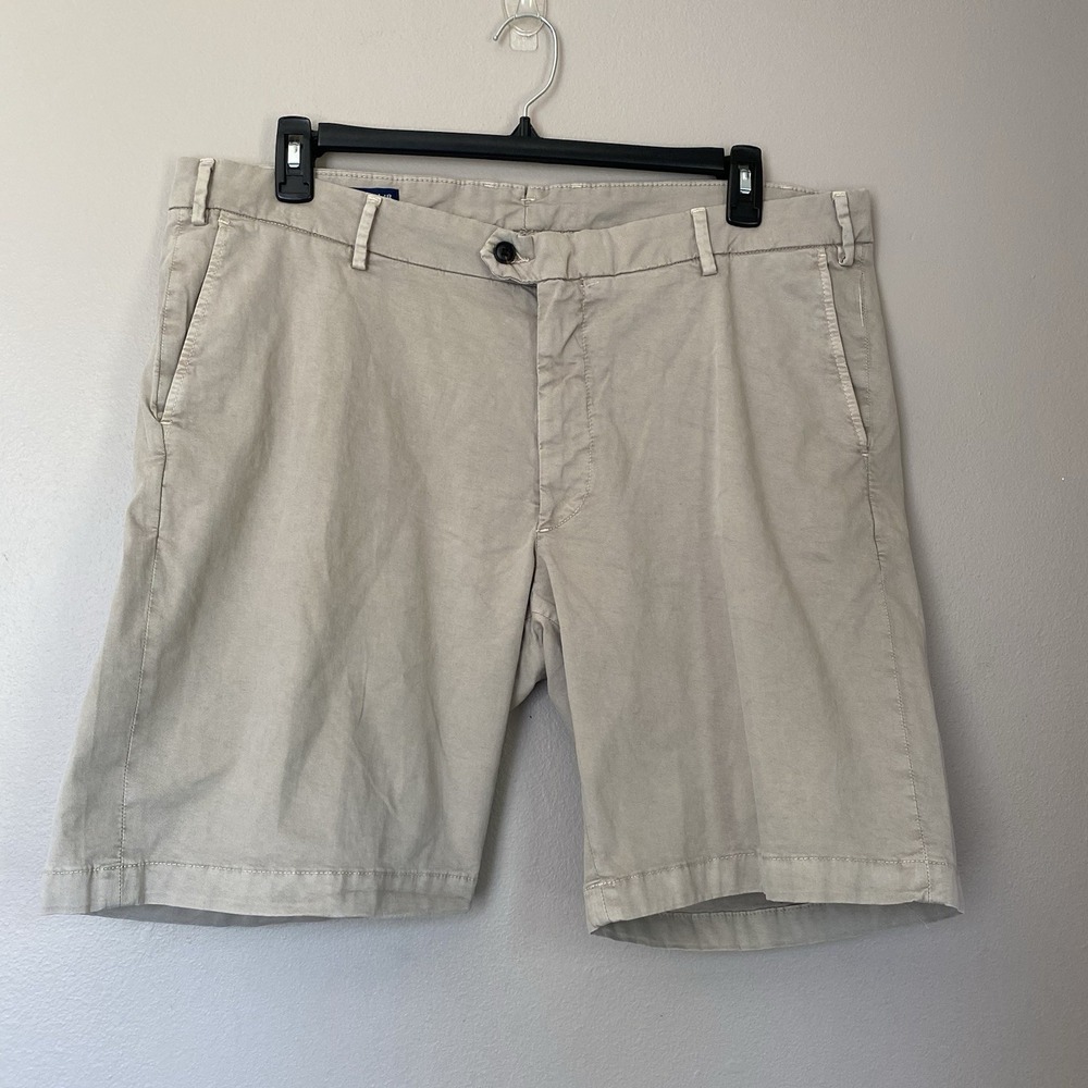 Peter Millar Crown Crafted Men's Size 40 Garment-Dyed Shorts Khaki
